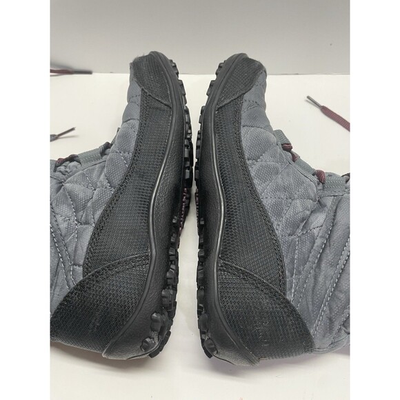 Columbia Minx Girls Y 4 Gray Waterproof Insulated Quilted Fleece Boot Winter - Picture 10 of 12